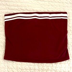 Maroon Hollister Large Tube Top Jersey style Juniors